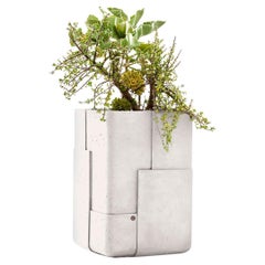 Aarde Tall White Planter by Indigenus