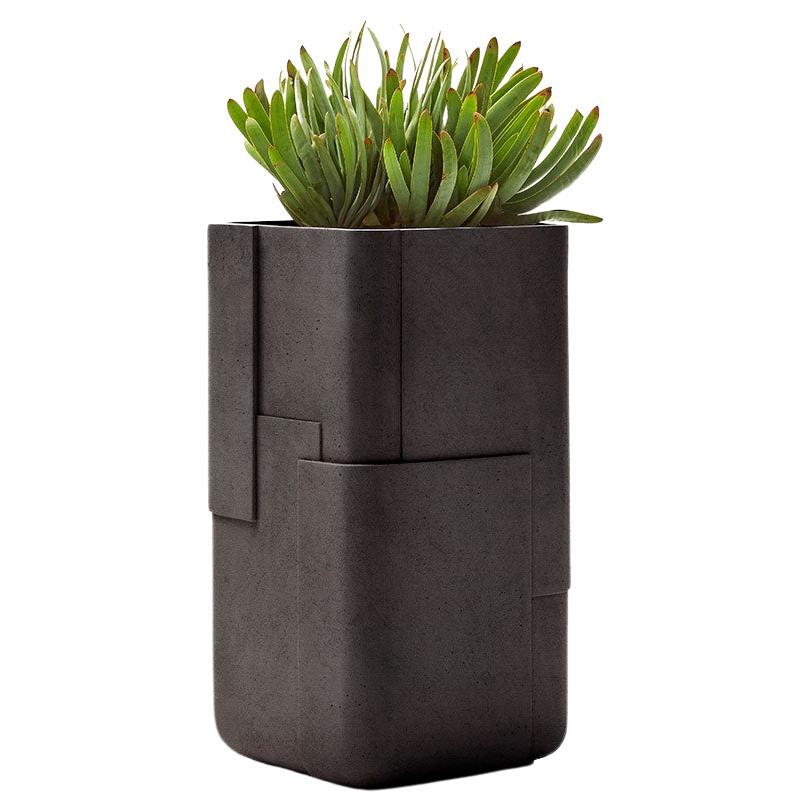 Aarde Tall XS Black Planter by Indigenus