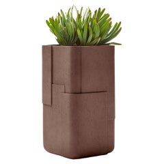 Aarde Tall XS Brown Planter by Indigenus