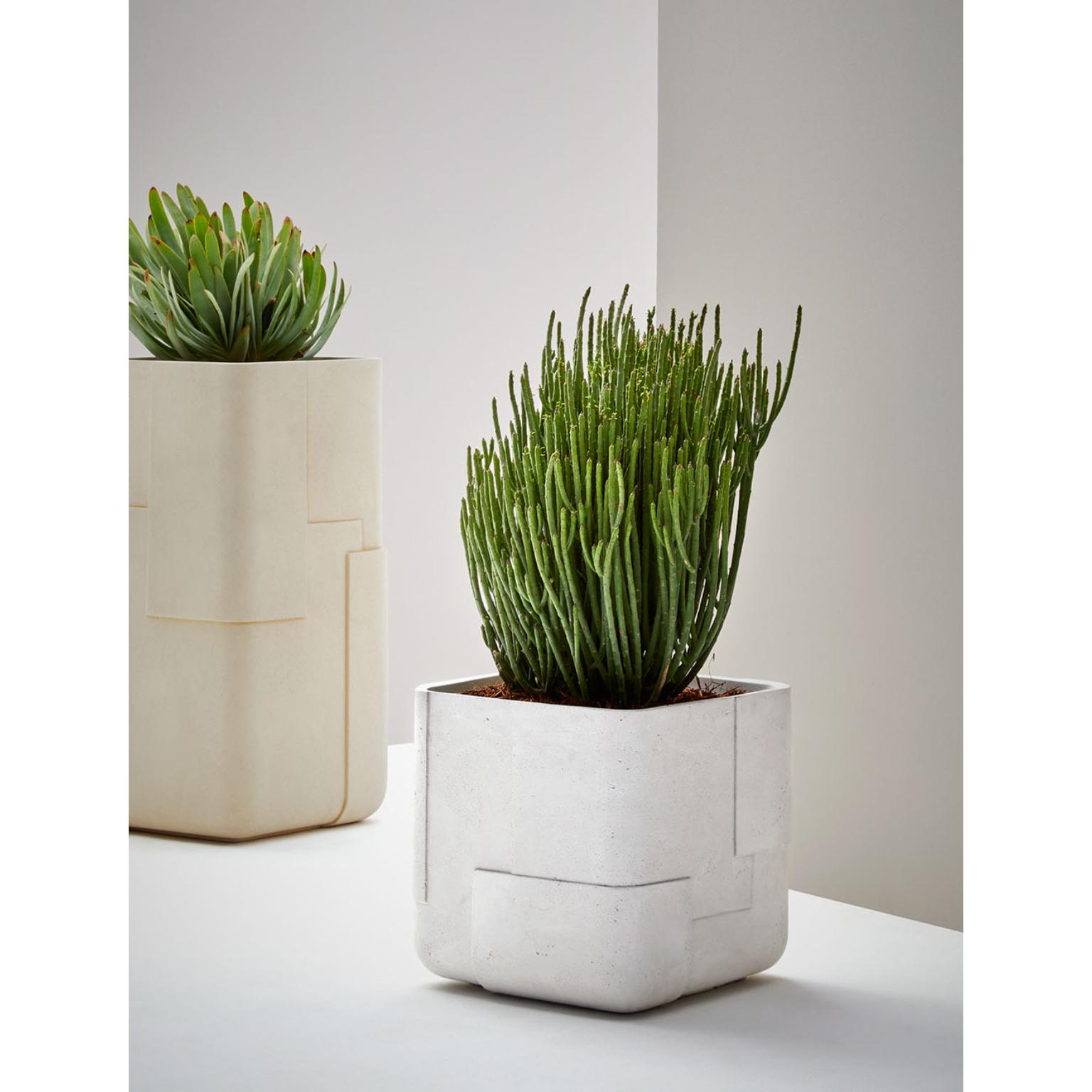South African Aarde Tall XS Sandstone Planter by Indigenus For Sale