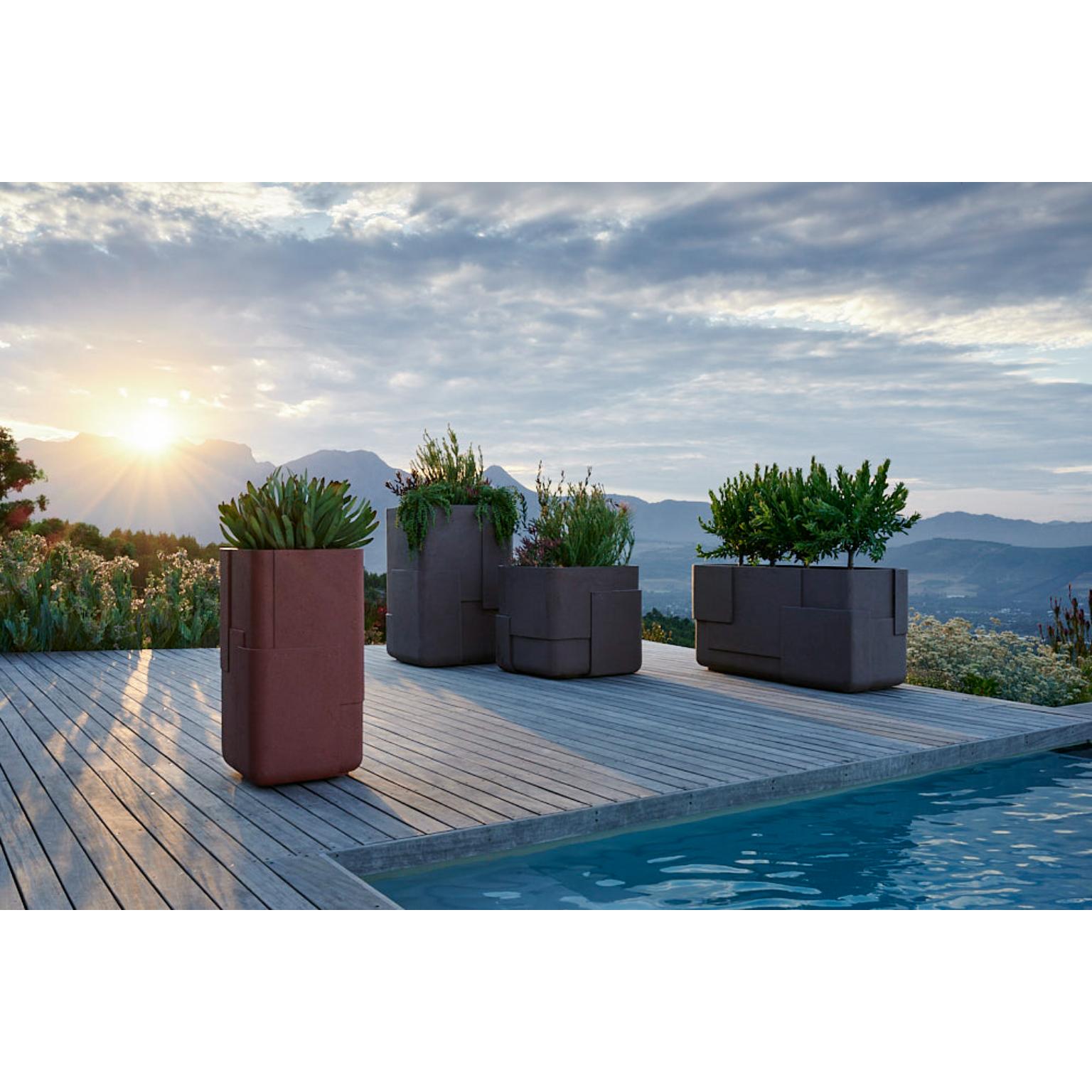 Other Aarde Tall XS Sandstone Planter by Indigenus For Sale