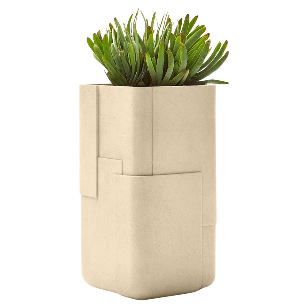 Aarde Tall XS Sandstone Planter by Indigenus