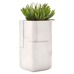 Aarde Tall XS White Planter by Indigenus