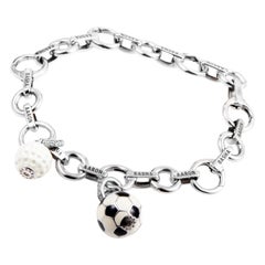 Aaron Aaron Basha 18 Karat Weißgold Diamant-Sport-Charm-Armband