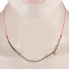 Aaron Basha 18K Rose Gold 1.30ct Black Diamond Necklace AB12-111424