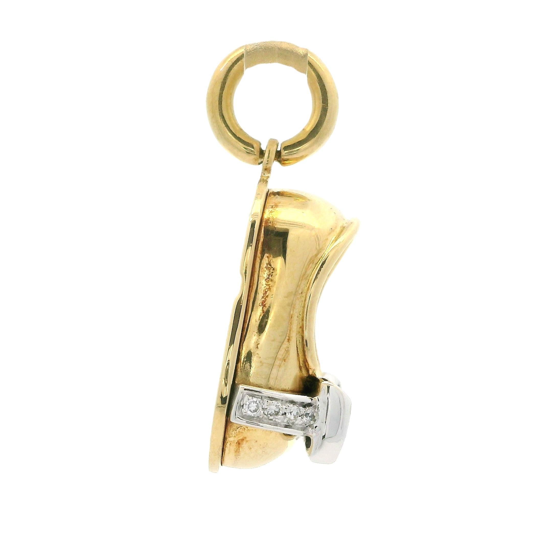 --Pietre: --
Numerosi diamanti naturali autentici - taglio rotondo Brilliante - incastonati - colore Whiting - 0,11ctw (circa)

Materiale: Oro giallo massiccio 18 carati con accenti in oro bianco
Peso: 7,77 grammi
Larghezza complessiva: 12,2 mm