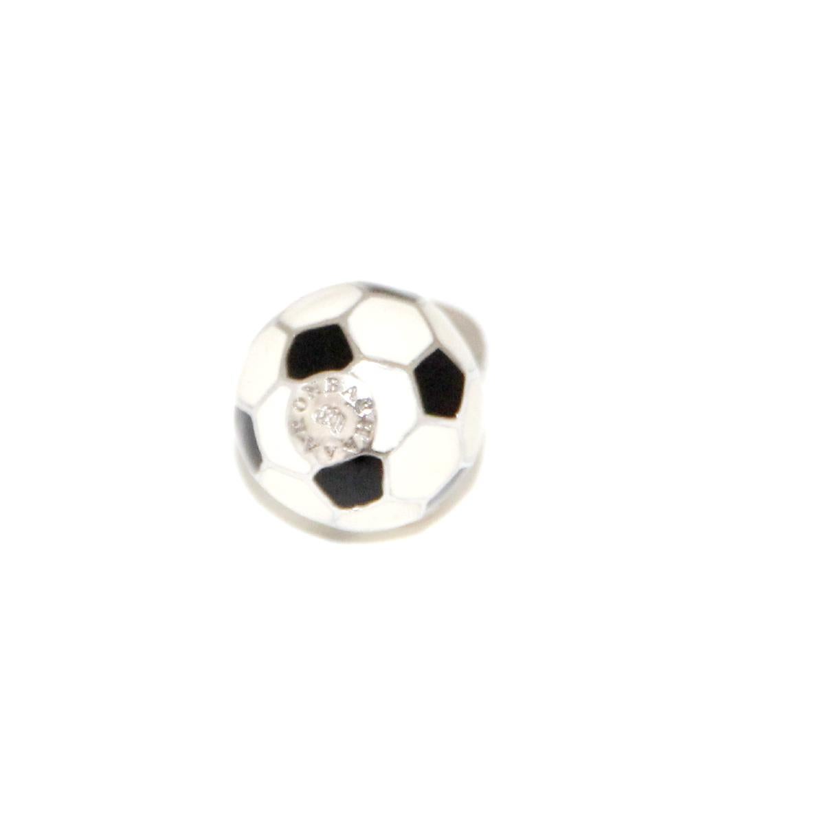 Aaron Basha 18K White Gold and Diamonds Soccer Ball Pendant/ Charm
Diamonds 0.14ctw
Black and White Enamel
Retail $2,800.00
