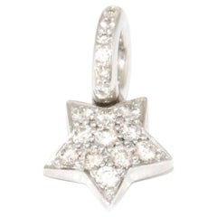 Aaron Basha 18K White Gold and Diamonds Star Pendant / Charm