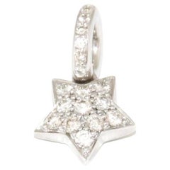 Ciondolo / Charm a forma di stella in oro bianco 18 carati e diamanti di Aaron Basha