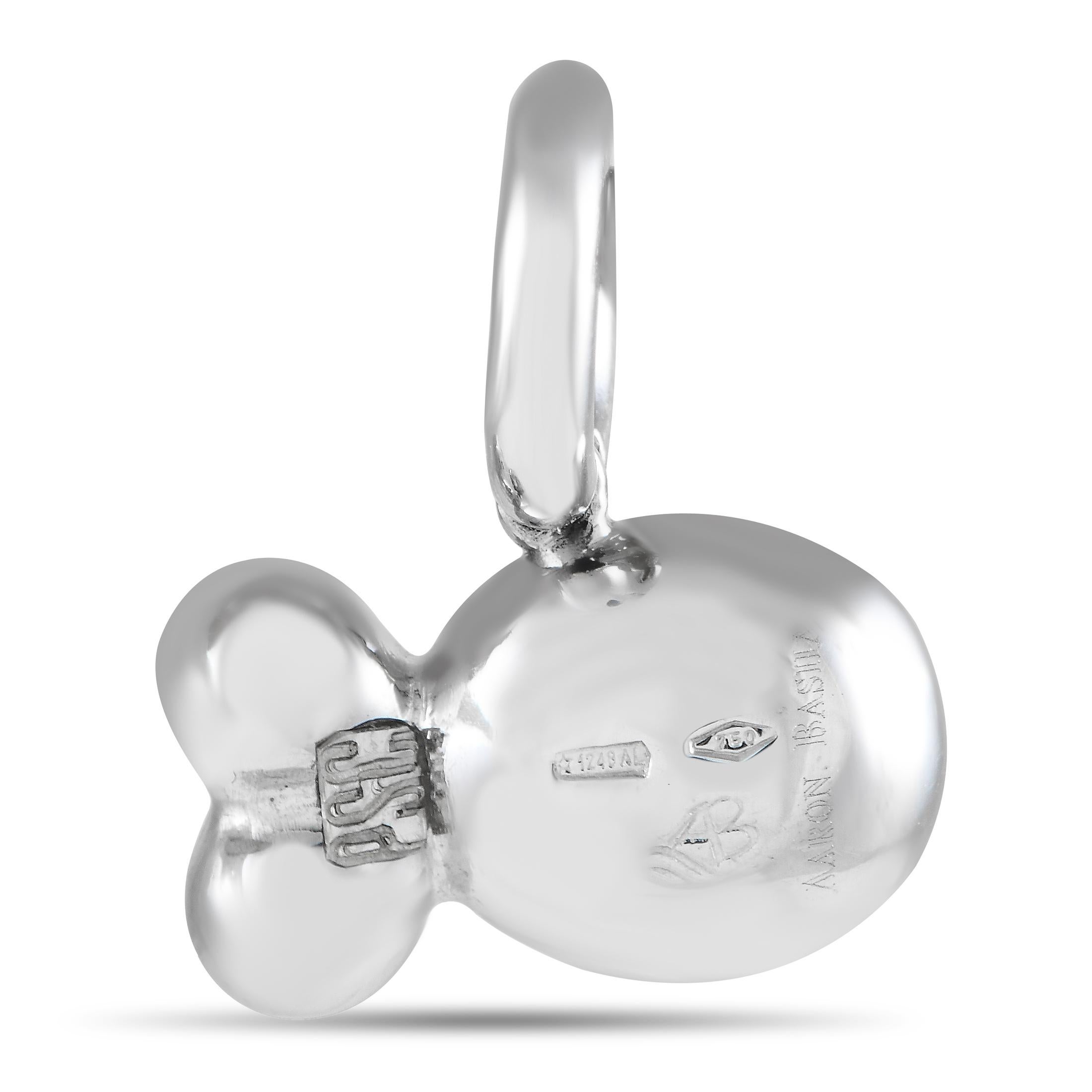 Looking for a way to infuse a sense of individuality into your looks? Add this playful fish-shaped charm from Aaron Basha to your looks. Rendered in white gold and detailed with a diamond eye and colorful polka dot scales, this fish charm adds a pop
