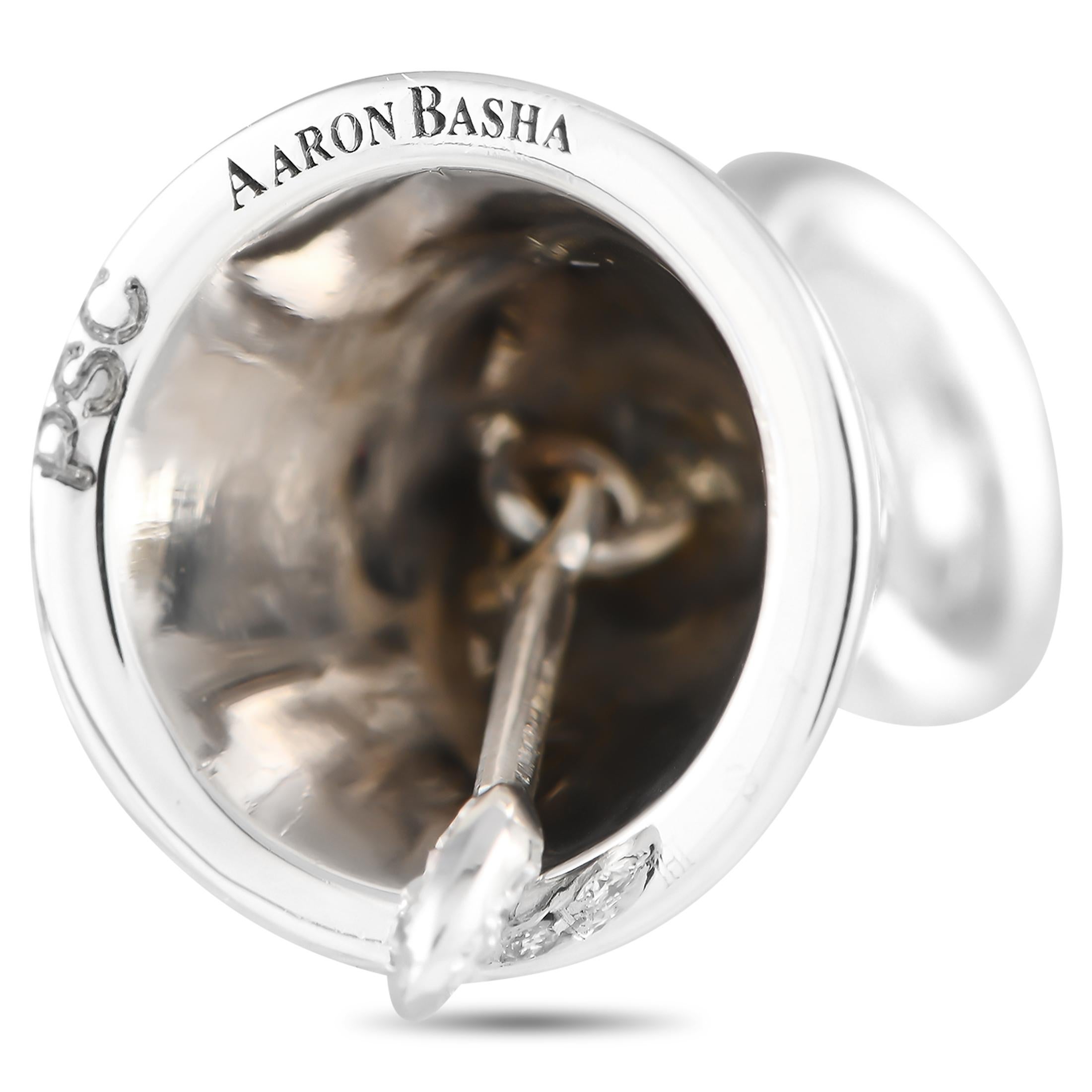 Aaron Basha 18K White Gold Neon Yellow Enamel Bell Charm AB40-111324 In New Condition For Sale In Southampton, PA