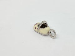 Aaron Basha 18kt White Gold Pink Shoes Pendant