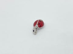 Aaron Basha 18kt White Gold Red Ladybugs Pendant