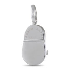 Aaron Basha Baby Shoe 18K White Gold Diamond Ballet Shoe Charm AB37-050526