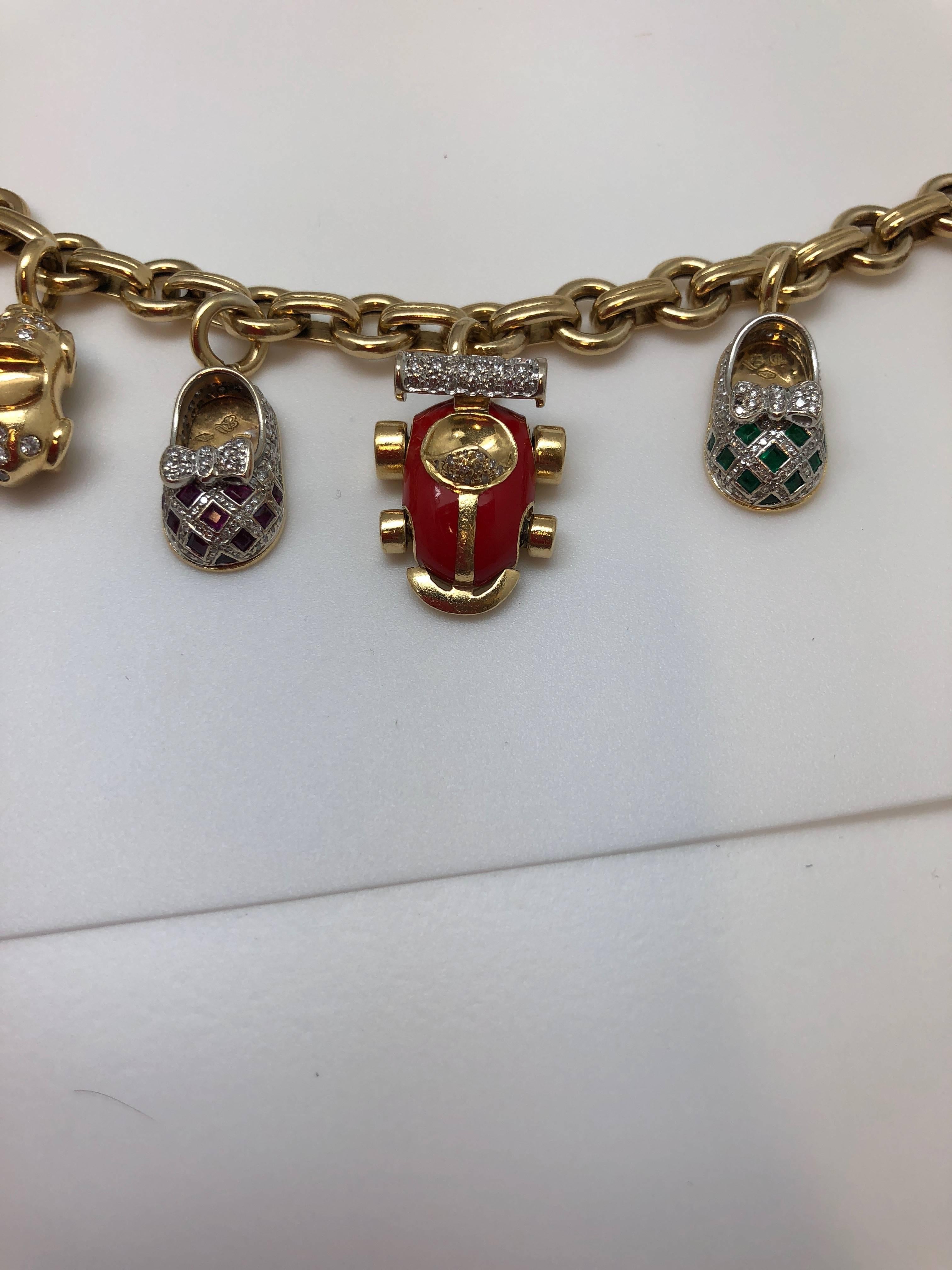 Women's Aaron Basha Charm Bracelet For Sale