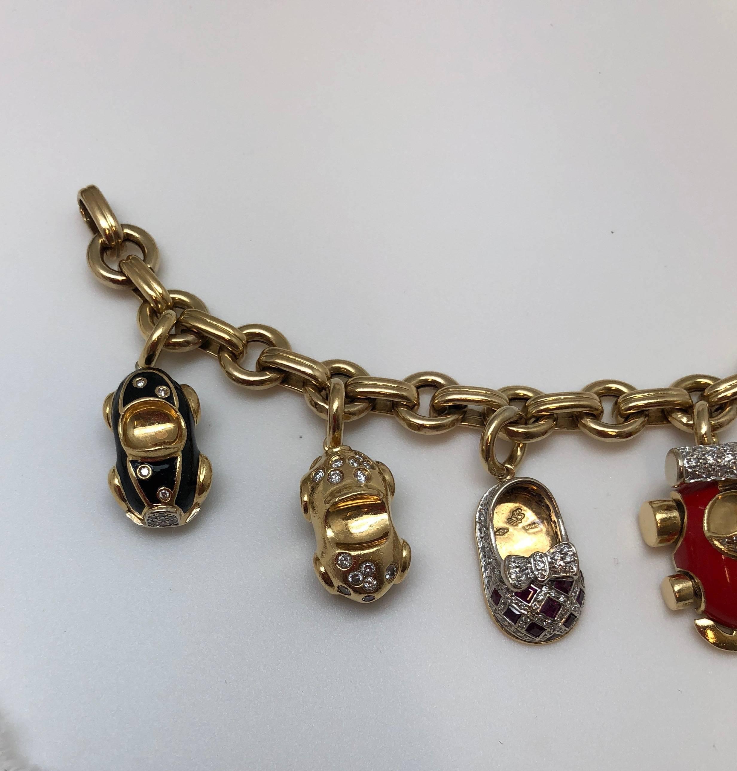 Aaron Basha Charm Bracelet For Sale 2