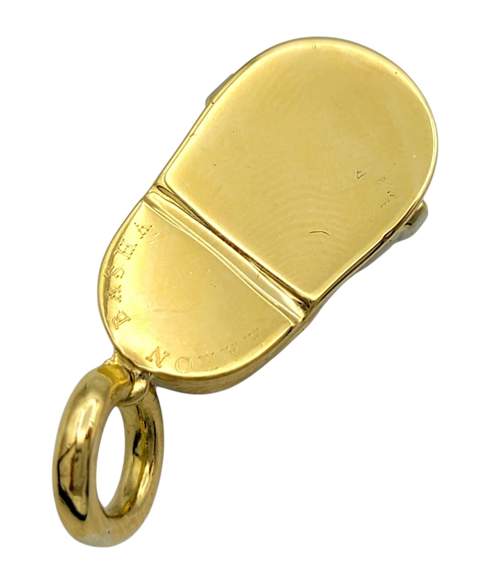 Aaron Basha, breloque / pendentif de ballet avec nœud en diamant et or jaune 18 carats Unisexe en vente