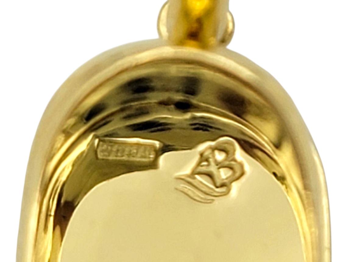 Aaron Basha, breloque / pendentif de ballet avec nœud en diamant et or jaune 18 carats en vente 1