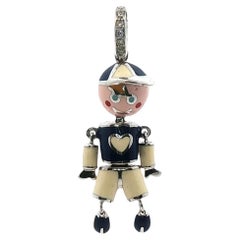 Aaron Basha Marionette Doll Charm 18KWG Diamond White
Blue