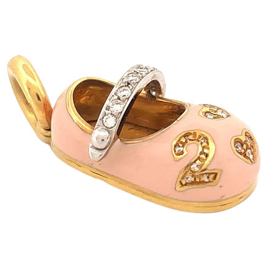 Aaron Basha Zapato Mary Jane Bebé Rosa con Diamantes