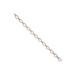 Aaron Basha 18K Rose Gold Heart Shaped Full Pave Open-Link (Small) Bracelet