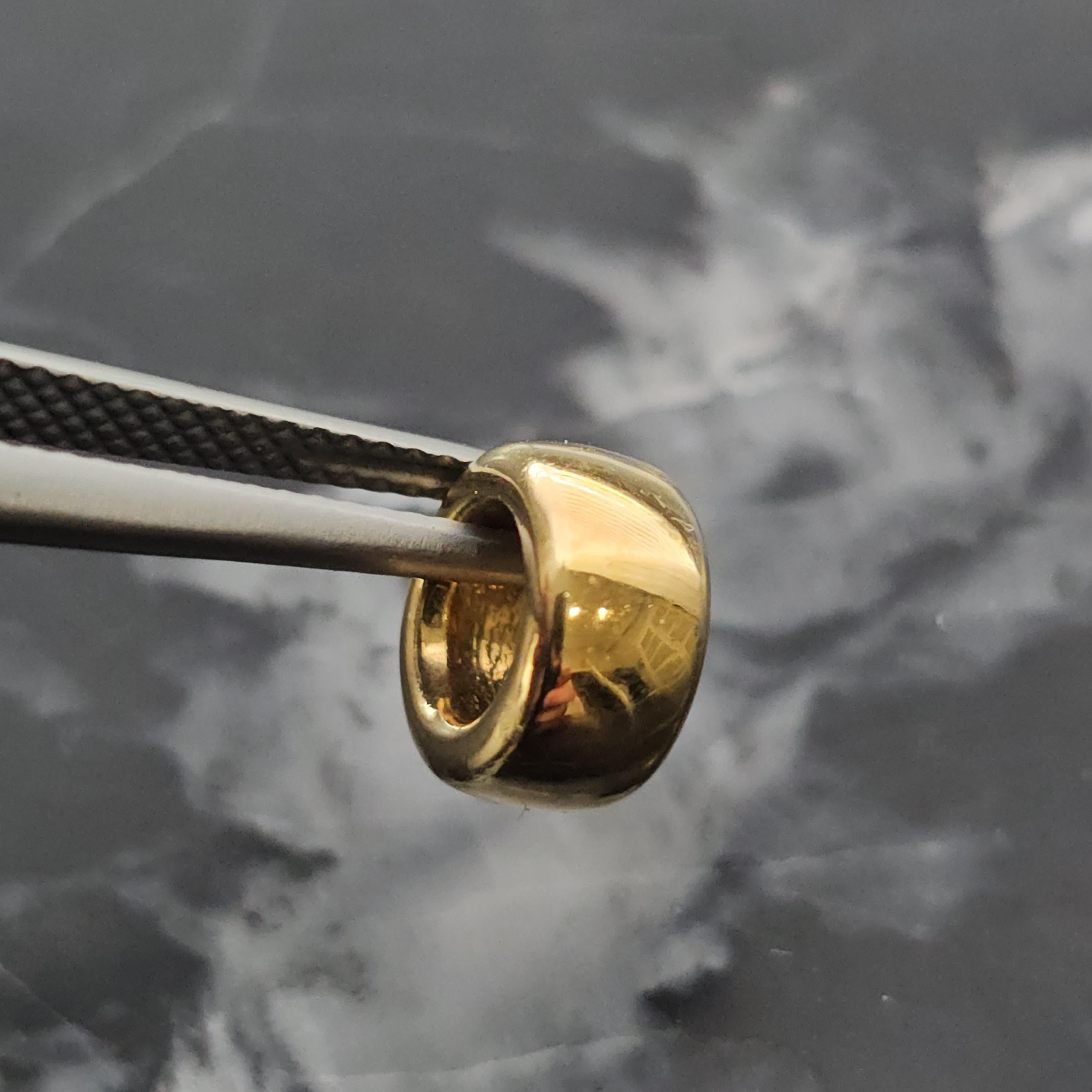 Aaron Basha Slide Charm Spacer Rondel 18k Yellow Gold 2.8g Bon état - En vente à Northbrook, IL