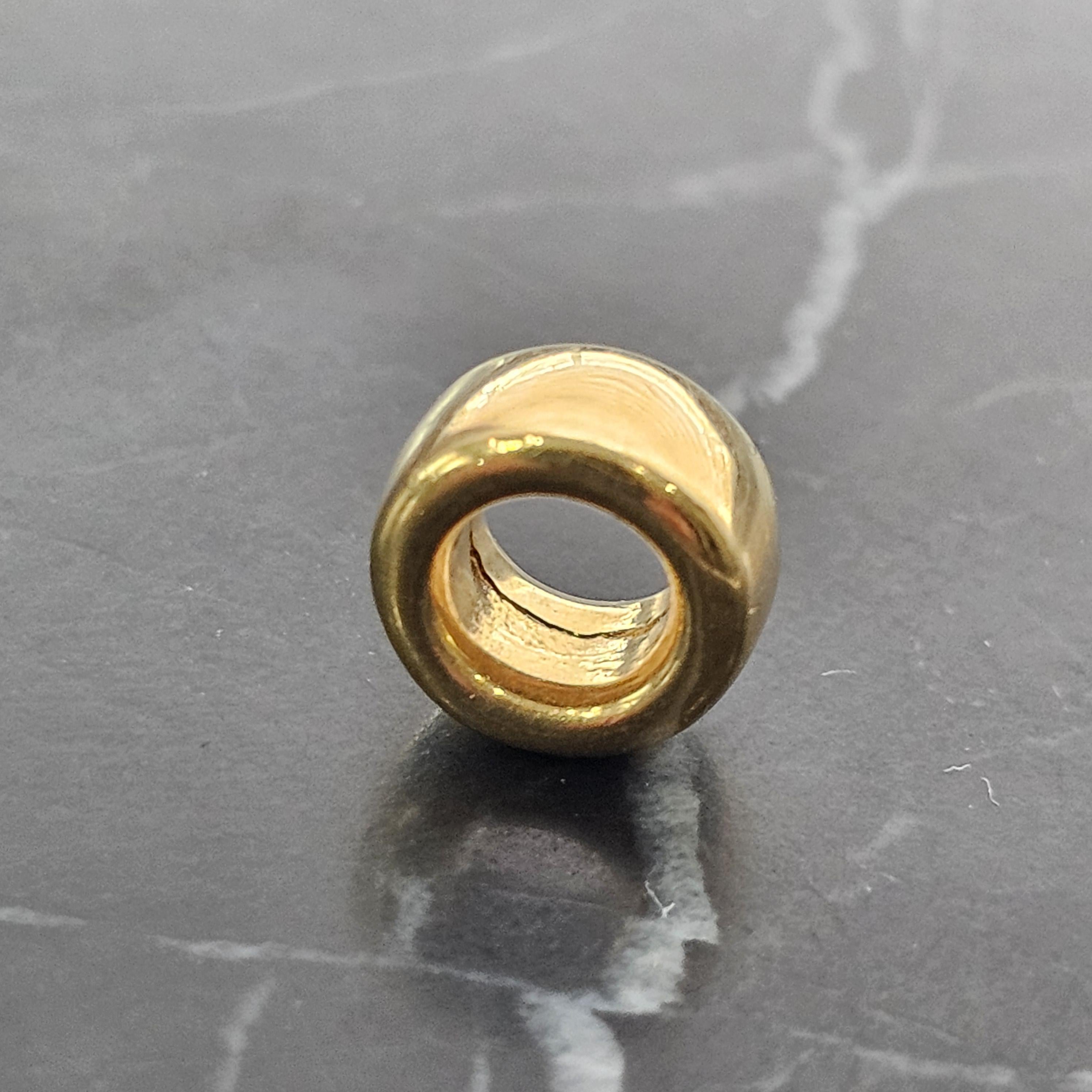 Aaron Basha Slide Charm Spacer Rondel 18k Yellow Gold 2.8g en vente 2