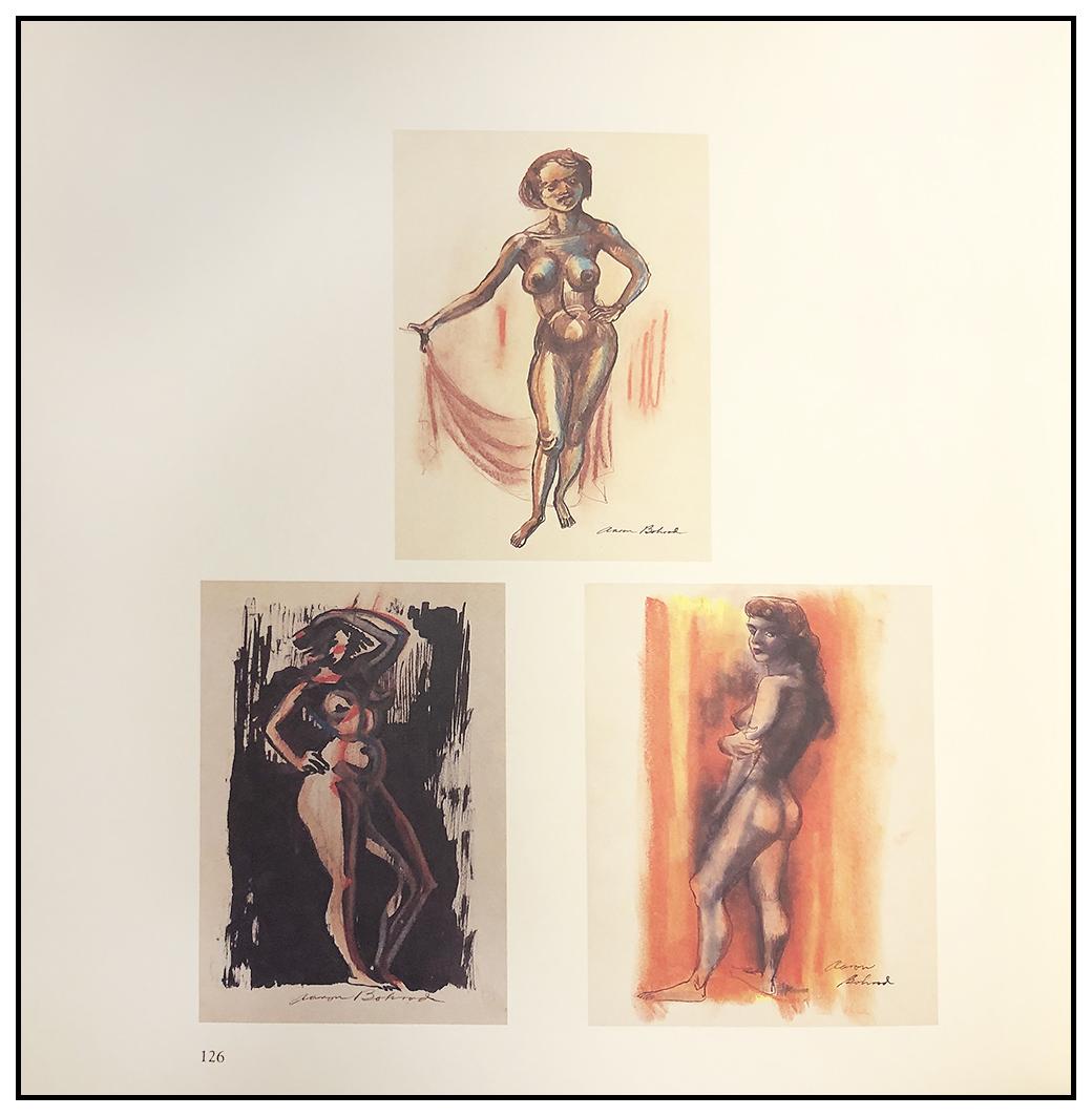 Aaron Bohrod Gouache Original Painting Signed Nude Figurative Illustration Art For Sale 4