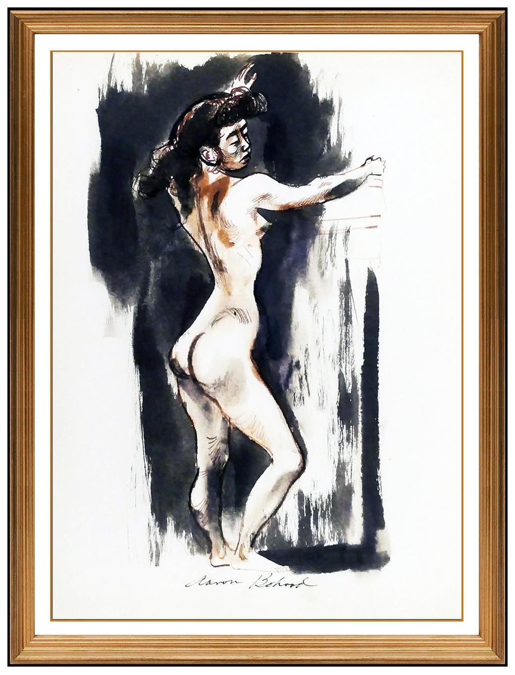Artist: Aaron Bohrod
Title: Glamorous Original
Medium: Original Ink and Watercolor Painting
Size: 11 x 8.5"
Frame: 18 x 15.5"
Published on page 201 of "Aaron Bohrod: Figure Sketches"