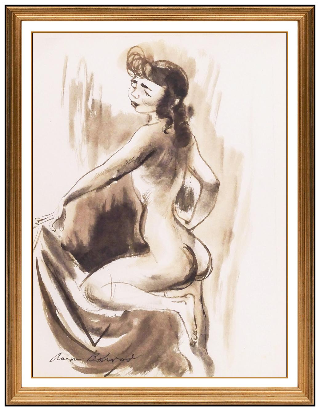 Artist: Aaron Bohrod
Title: Splendor Original
Medium: Original Ink and Watercolor Painting
Size: 11 x 8"
Frame: 18 x 15.5"
Published on page 82 of "Aaron Bohrod: Figure Sketches"