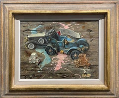 „Autobiografie“ Aaron Bohrod, Pun Humor, Autos, Realismus, Motorrads