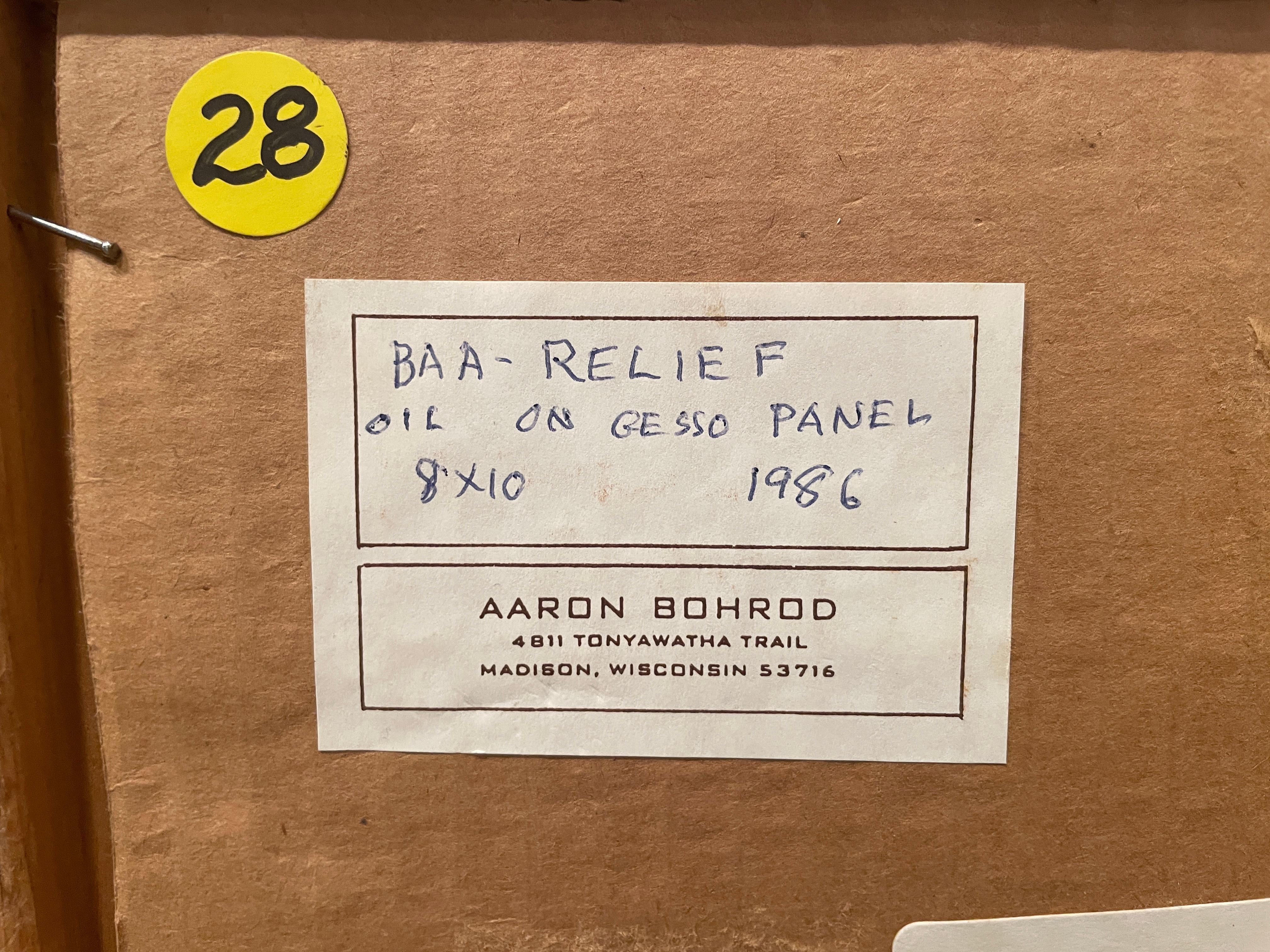 „Baa-Relief“ Aaron Bohrod, Pun Humor, magischer Realismus, Schafe, Lamm im Angebot 5