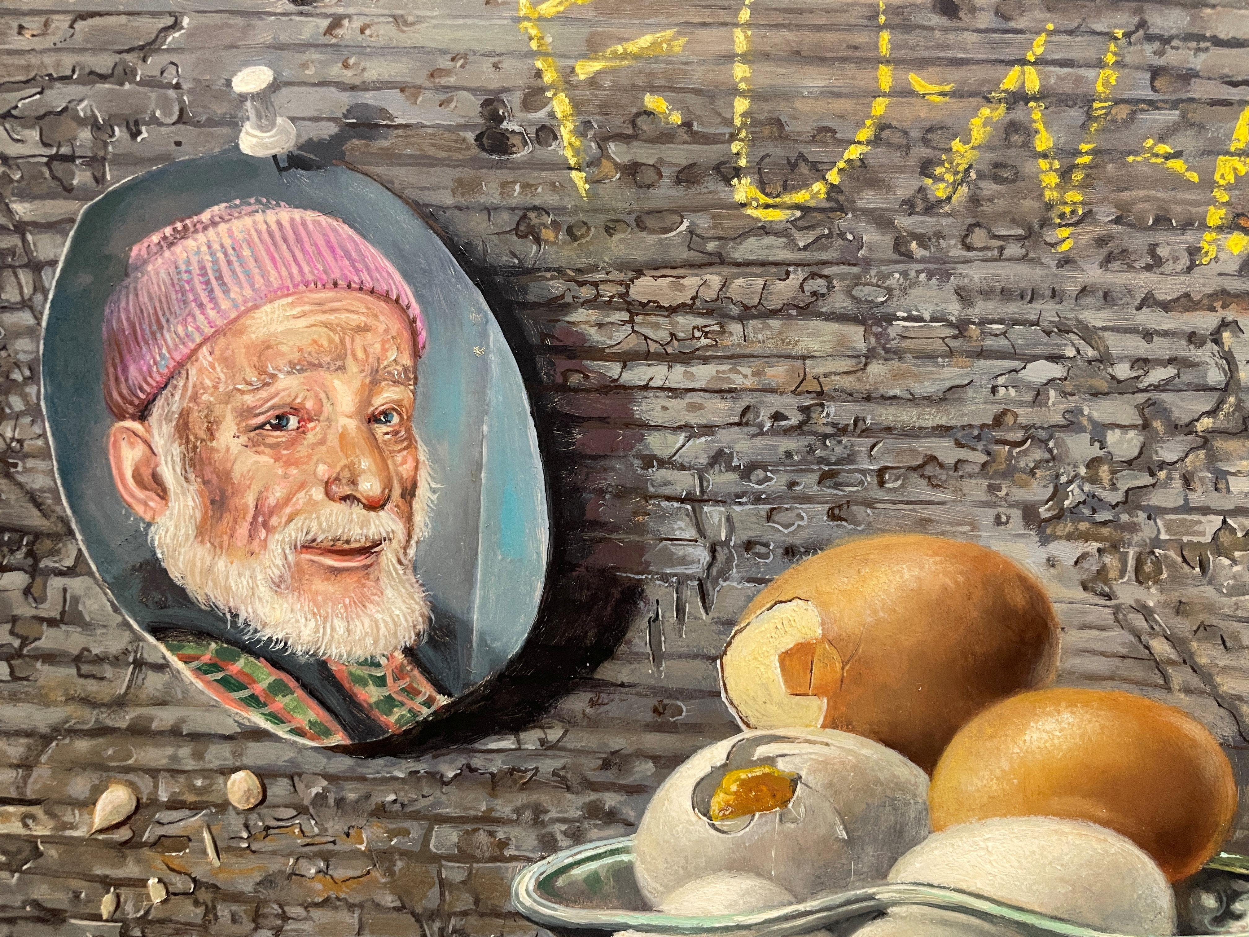 « L'œuf et moi » Aaron Bohrod, humor pun humor, Yiddish Joke, réalisme en vente 3