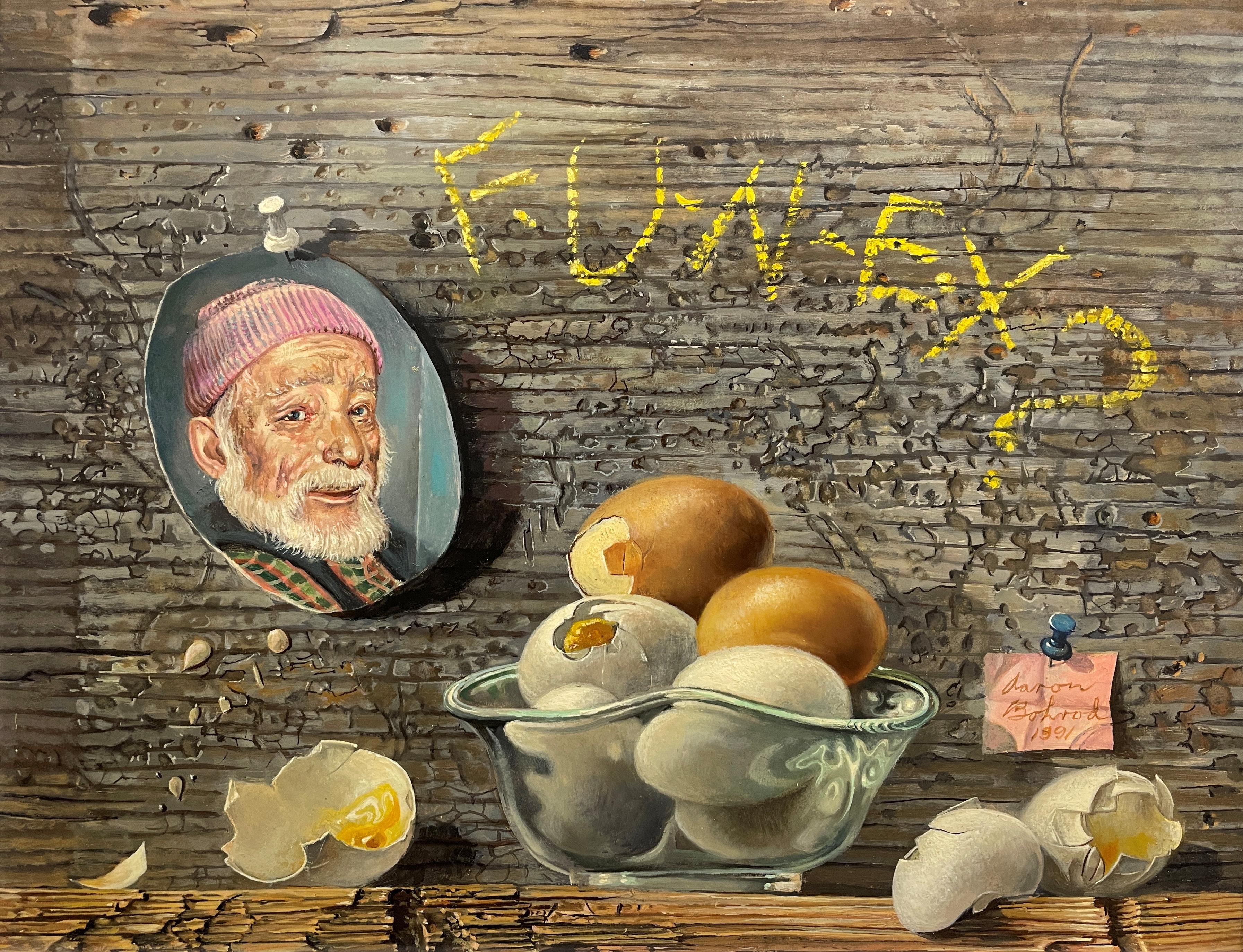 „Der Ei und ich“ Aaron Bohrod, Pun Humor, Yiddish Joke, Realismus