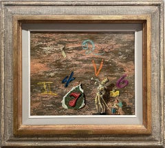 "The Magnificent Seven" Aaron Bohrod, Pun Humor, Magic Realism, Numbers, Text