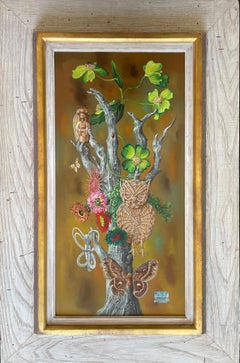 Vintage Tree of Life oil painting by Aaron Bohrod