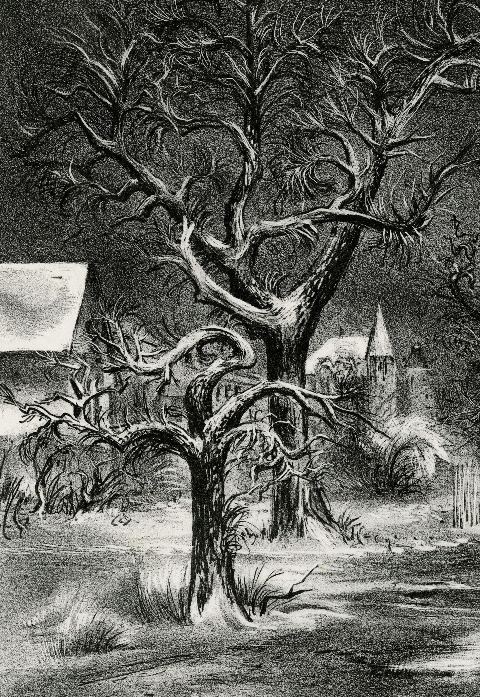 Stadtpark, Winter (Amerikanischer Realismus), Print, von Aaron Bohrod