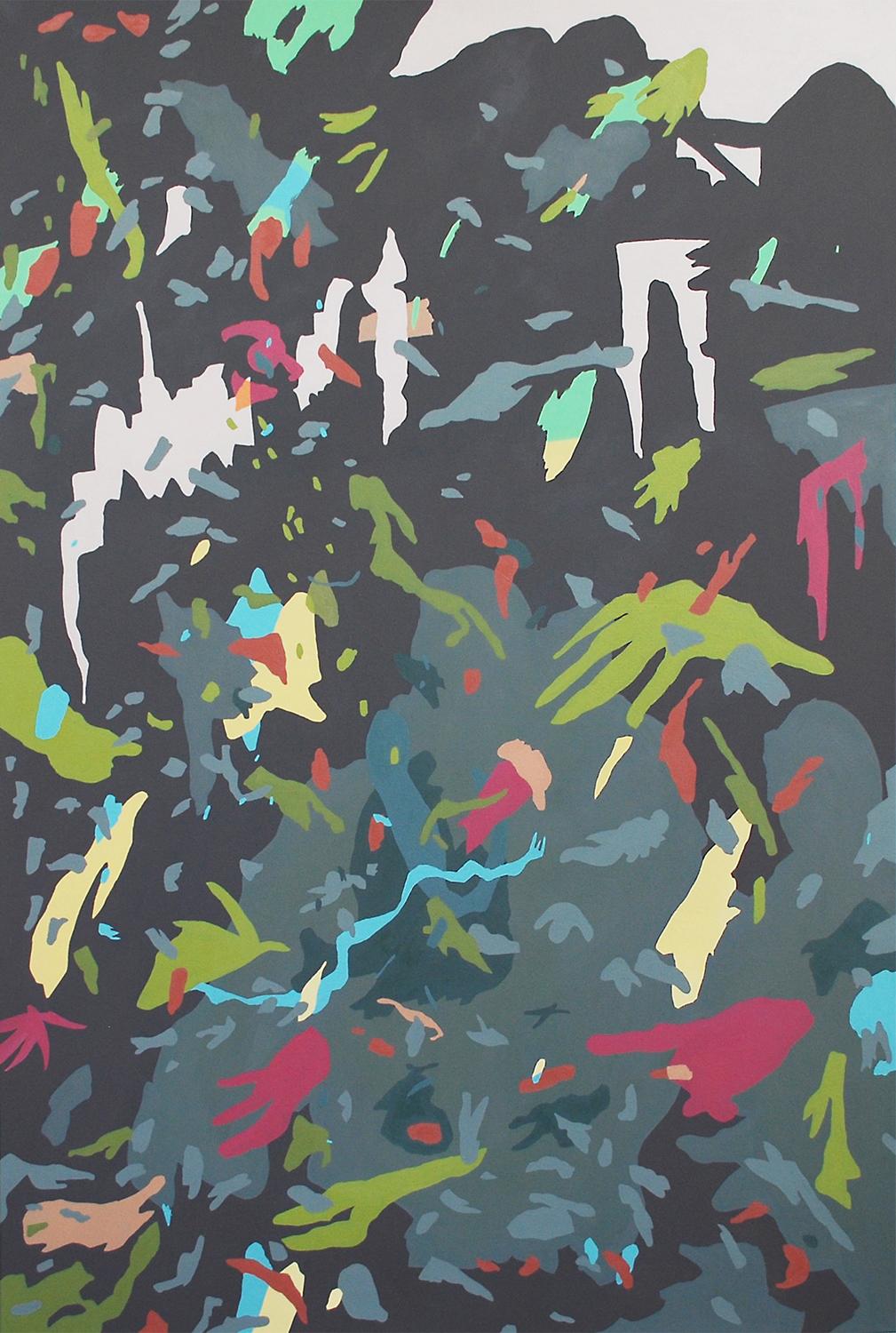 Aaron Collier Abstract Painting - Edge of the Grotto