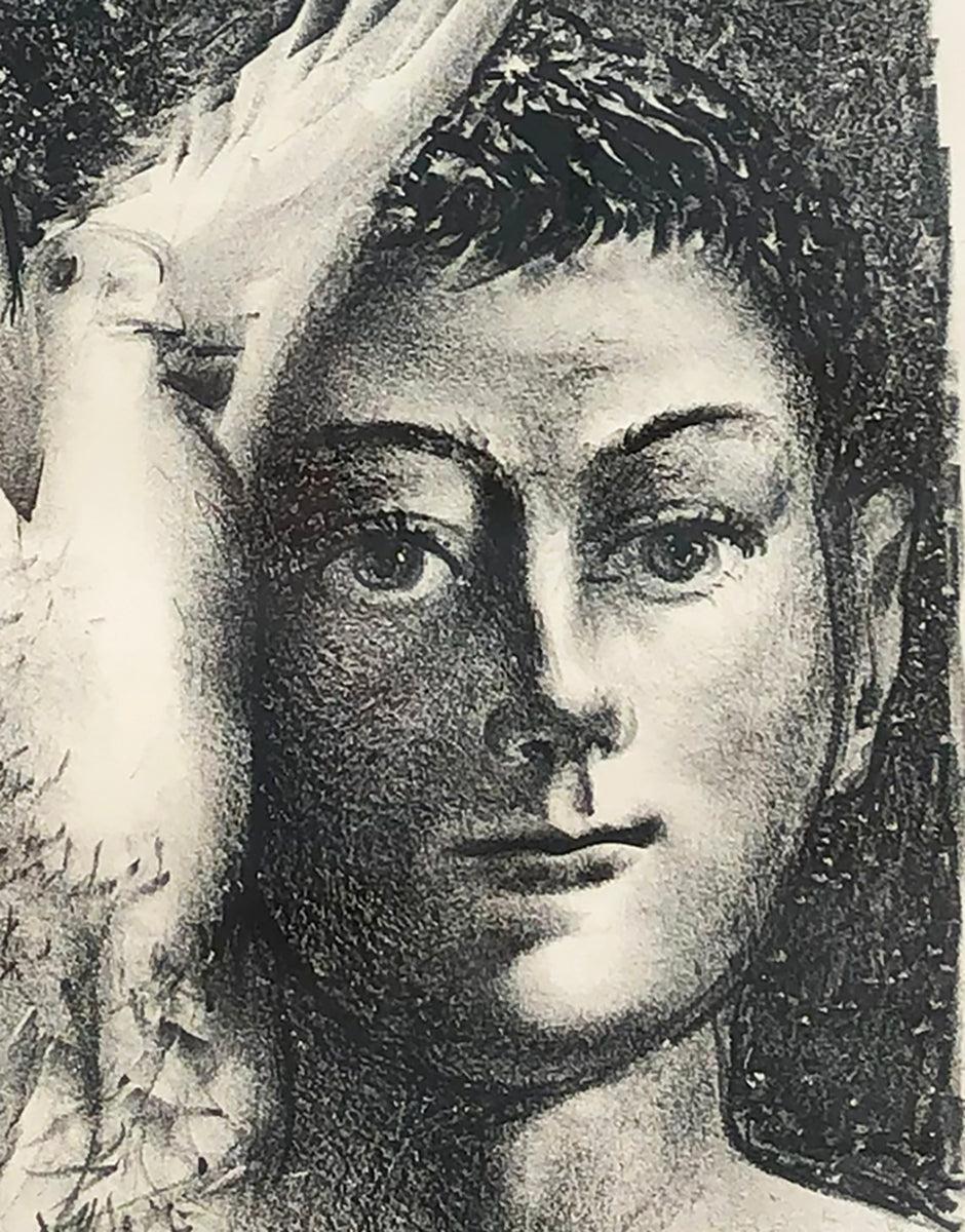 1985 Aaron Esler 'Young Man with Dove Portrait' For Sale 2