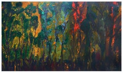 Eucalyptus Trees, Modern Fauvist Forest Landscape
