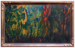 Eucalyptus Trees, Modern Fauvist Forest Landscape