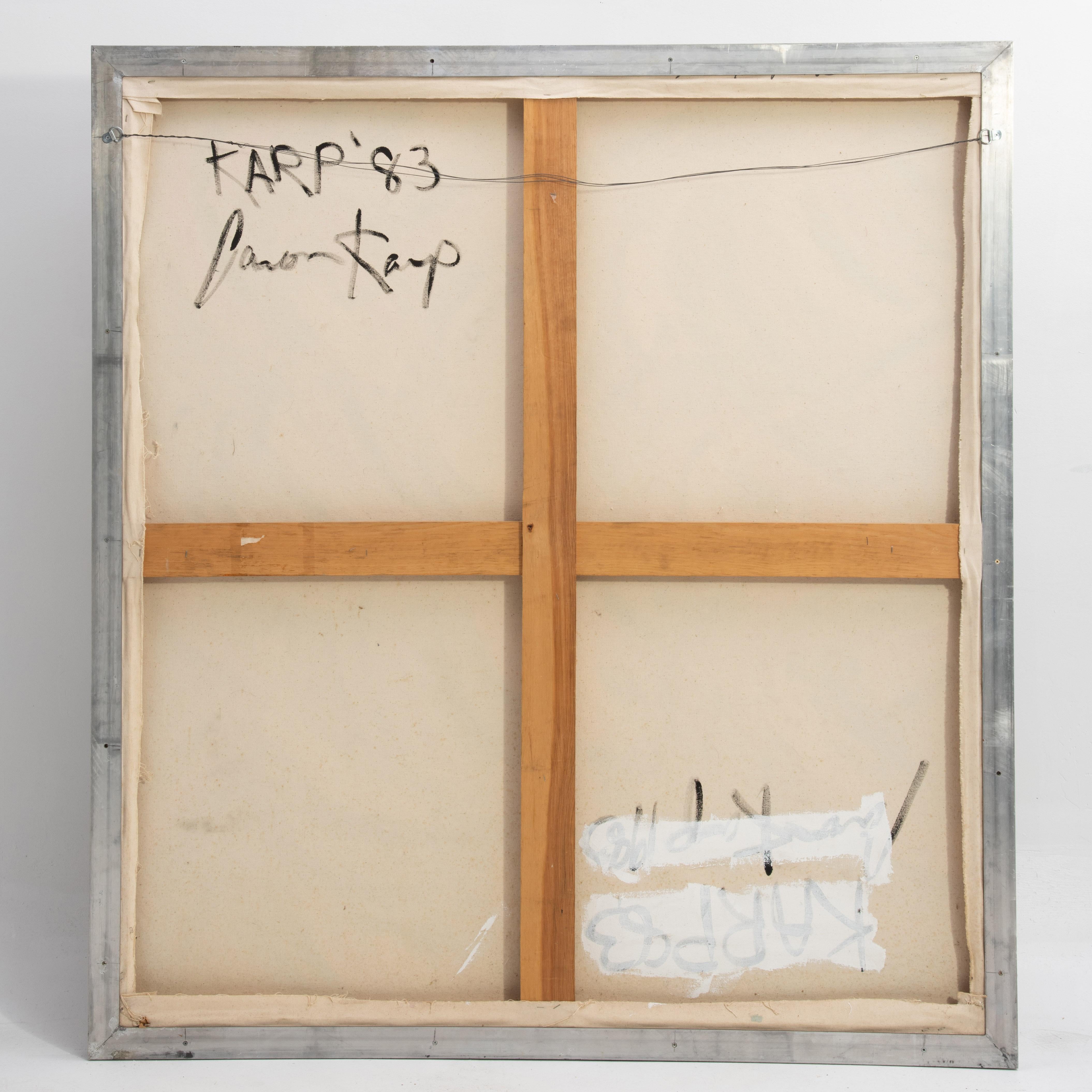 Aaron Karp Circa 1983 Contemporary Abstraction Painting 