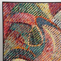 Aaron Karp Circa 1983 Contemporary Abstraction Painting "Karp" Early Influential