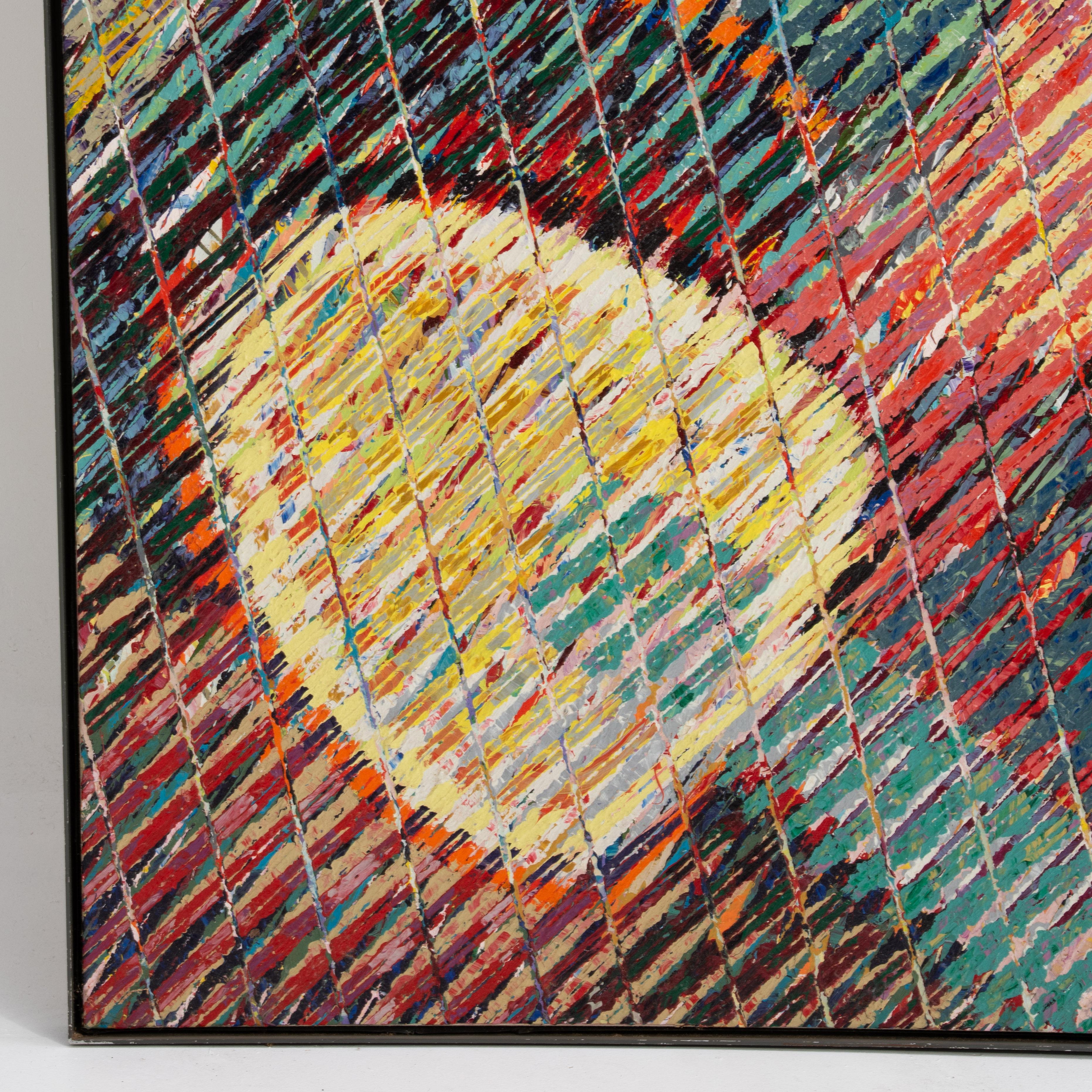 Aaron Karp Circa 1983 Contemporary Abstraction Painting 