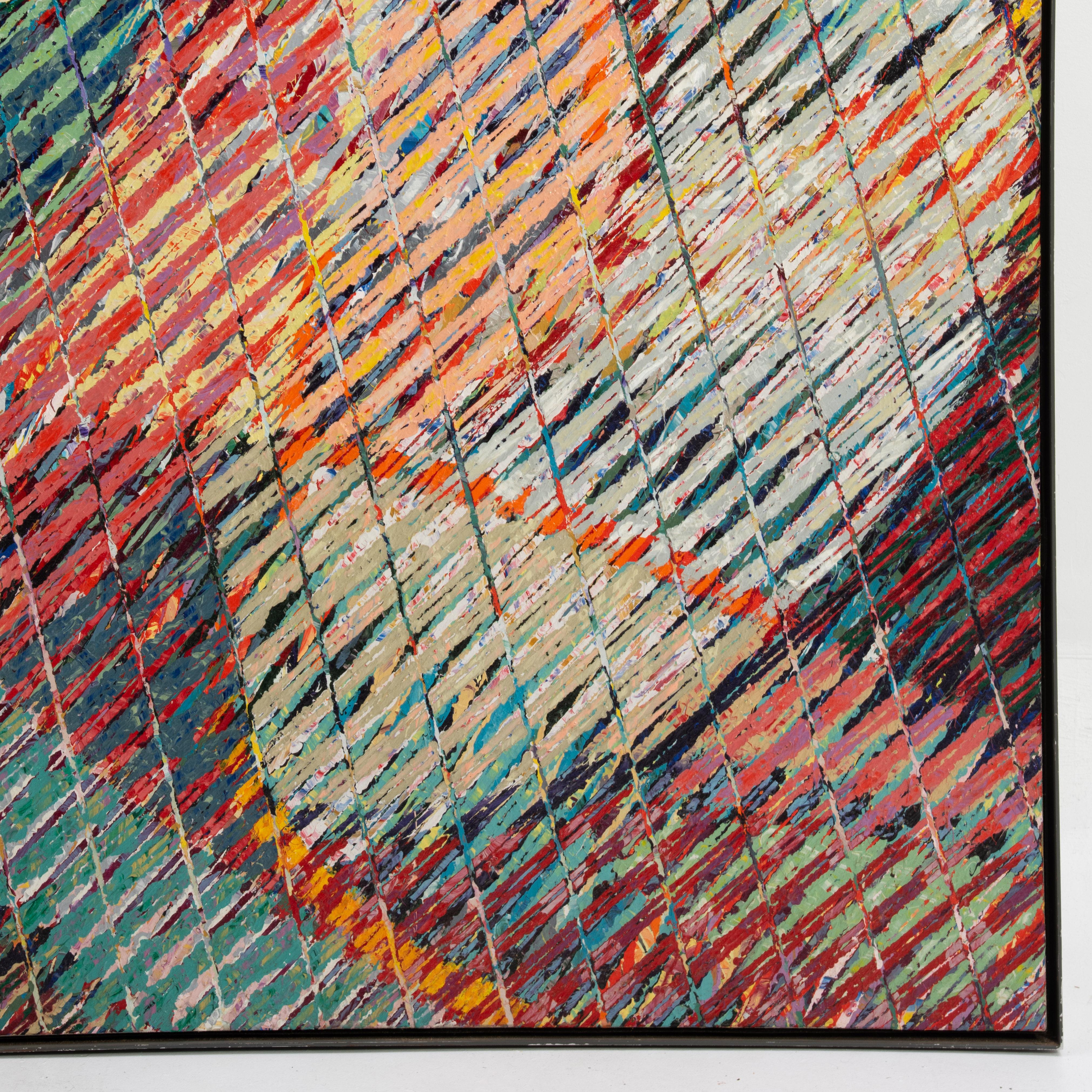 Aaron Karp Circa 1983 Contemporary Abstraction Painting 
