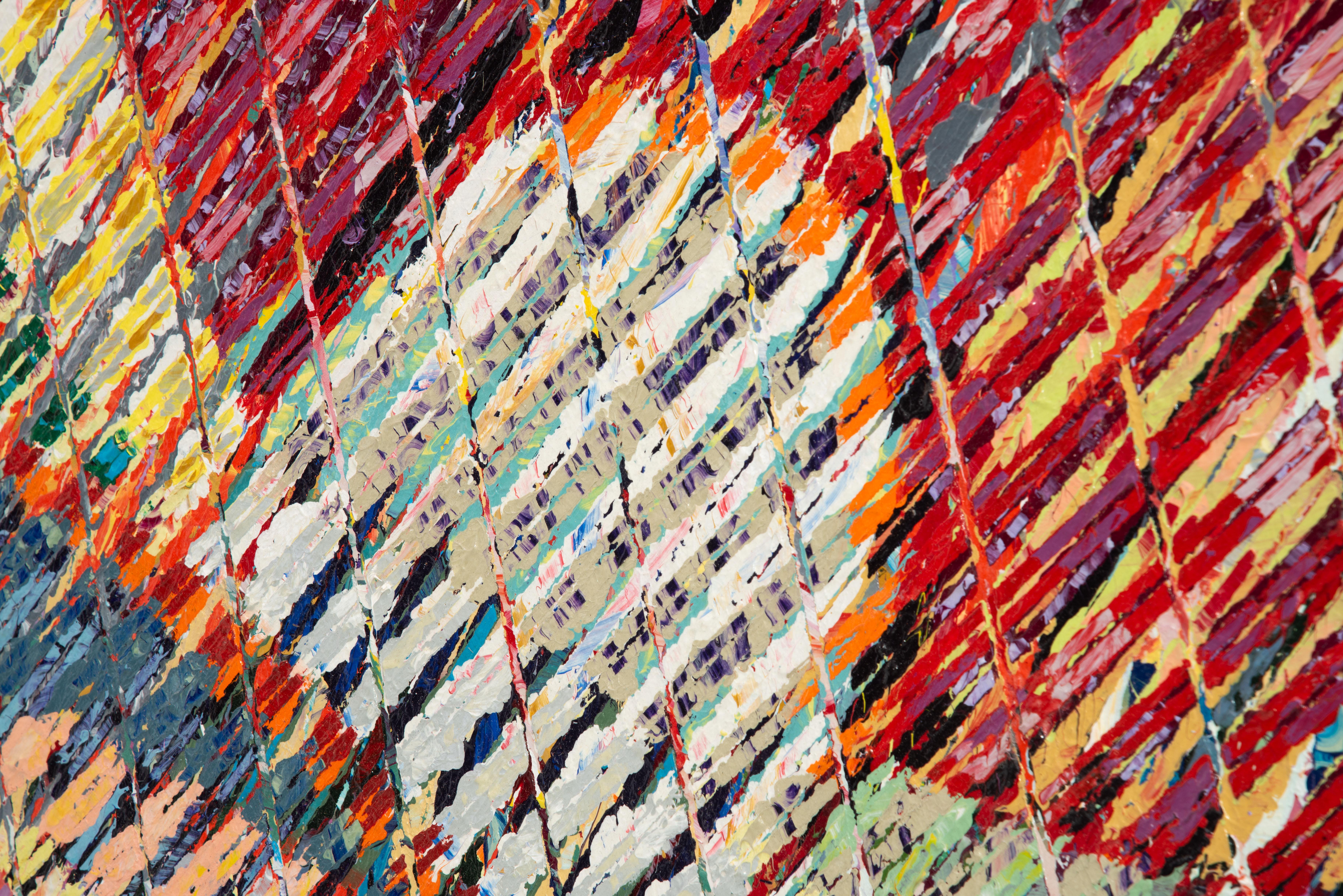 Aaron Karp Circa 1983 Contemporary Abstraction Painting 