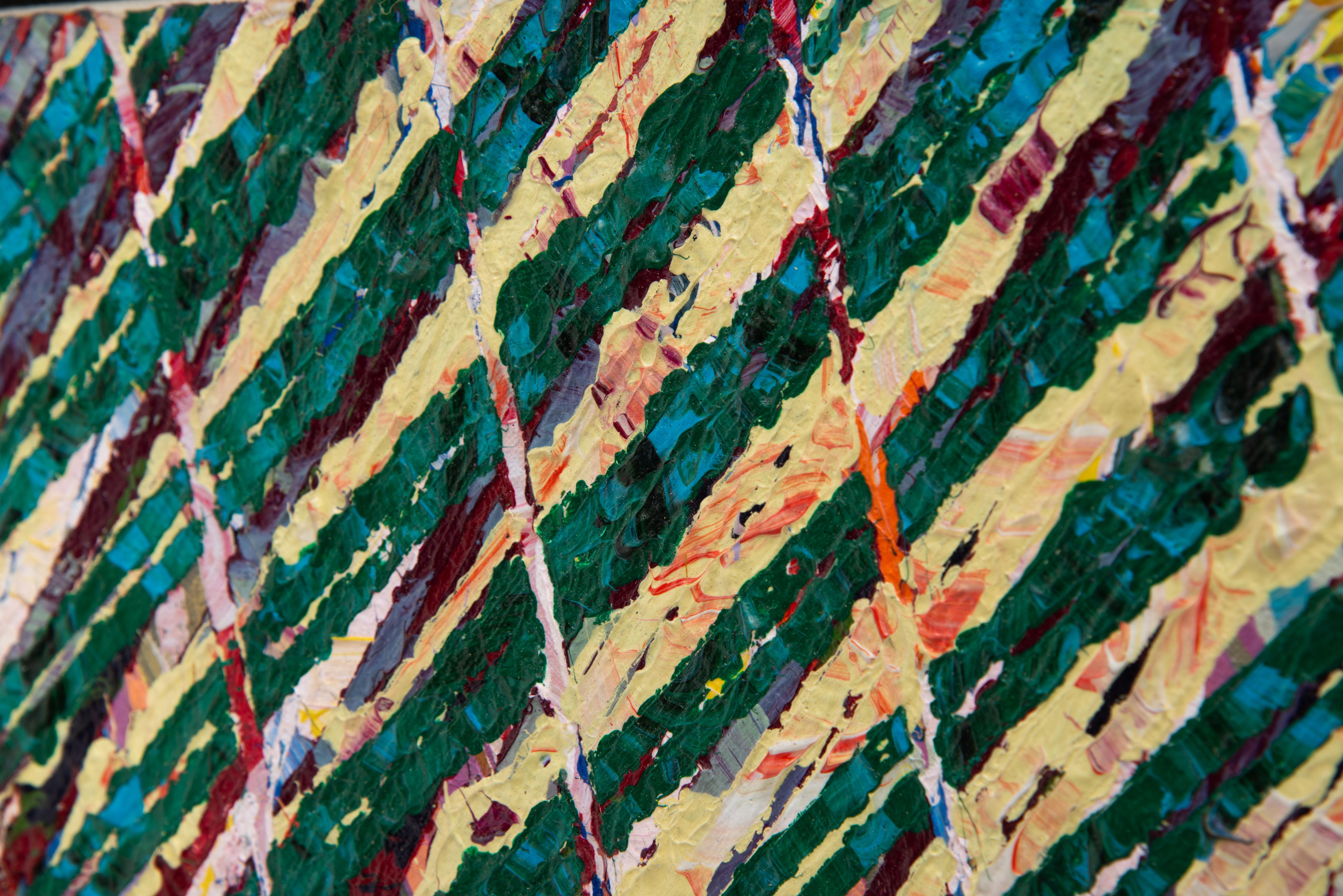 Aaron Karp Circa 1983 Contemporary Abstraction Painting 