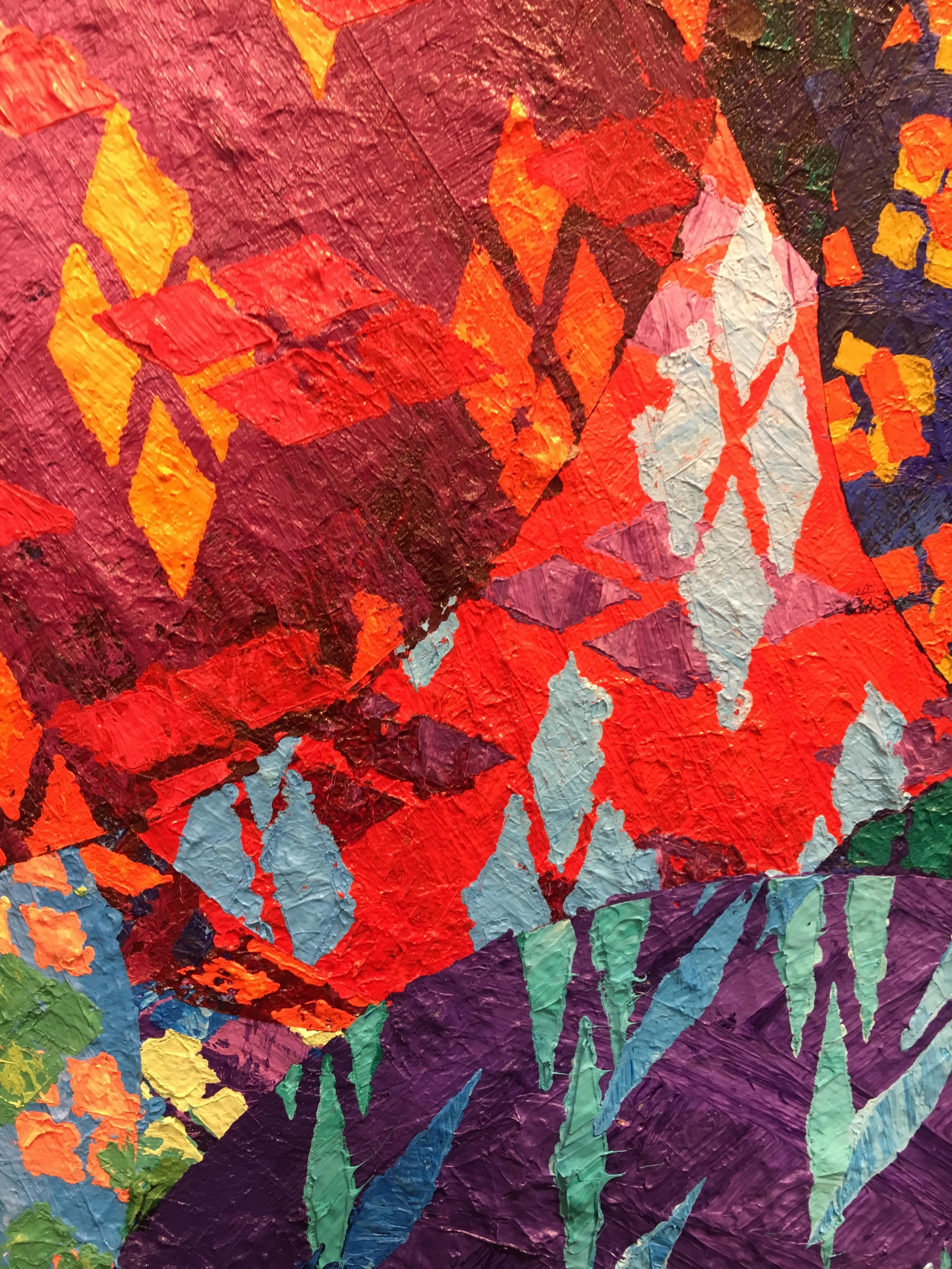 Night Jewels, Aaron Karp, 2015, Geometric Abstract Painting, Acrylic on Canvas For Sale 3