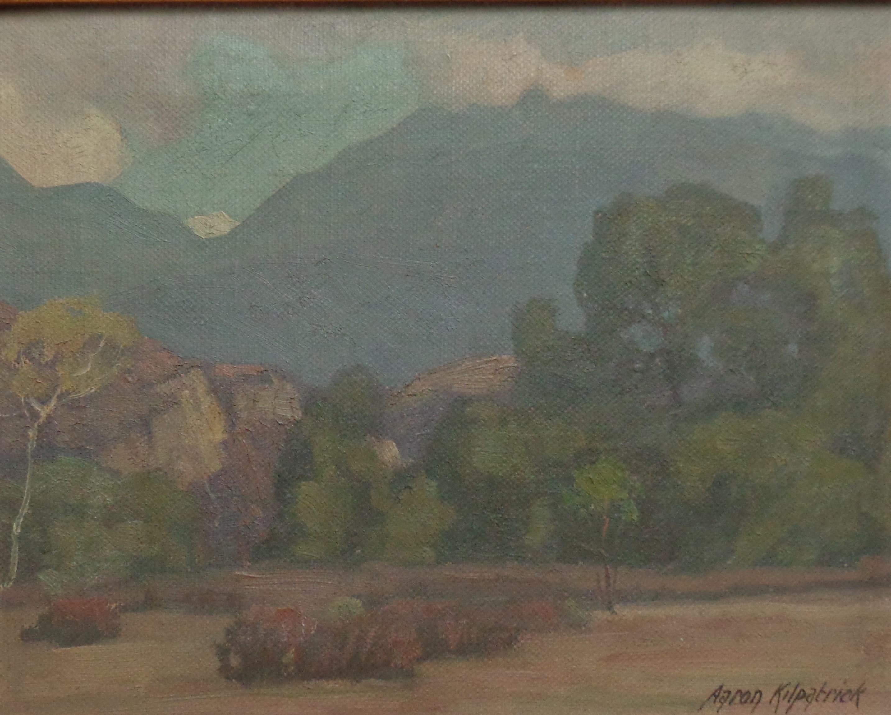 California Impressionist OilPainting The Cliffs Trabuca Canyon Aaron Kilpatrick For Sale 1