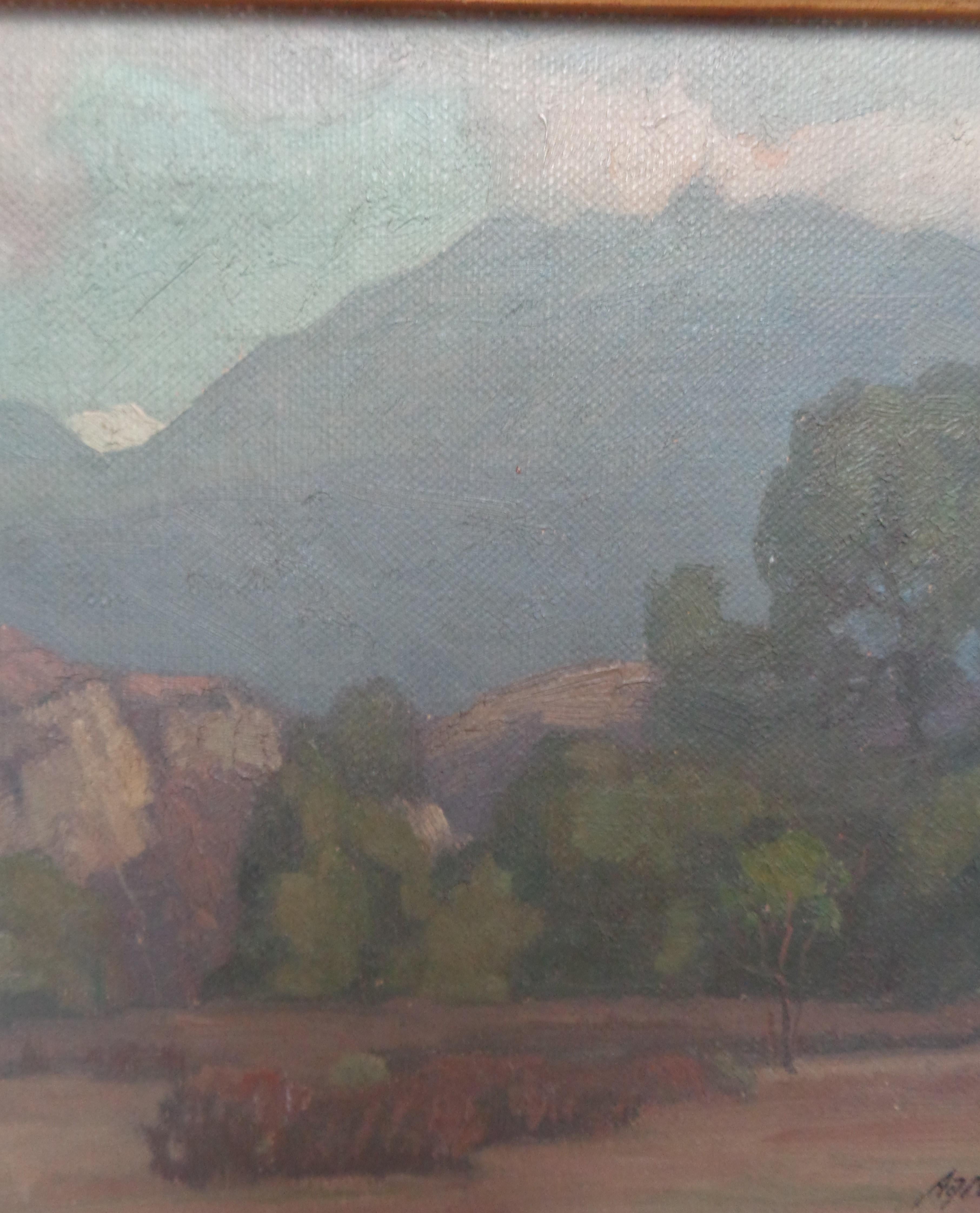 California Impresionista Pintura al óleo Los acantilados Cañón de Trabuca Aaron Kilpatrick en venta 2